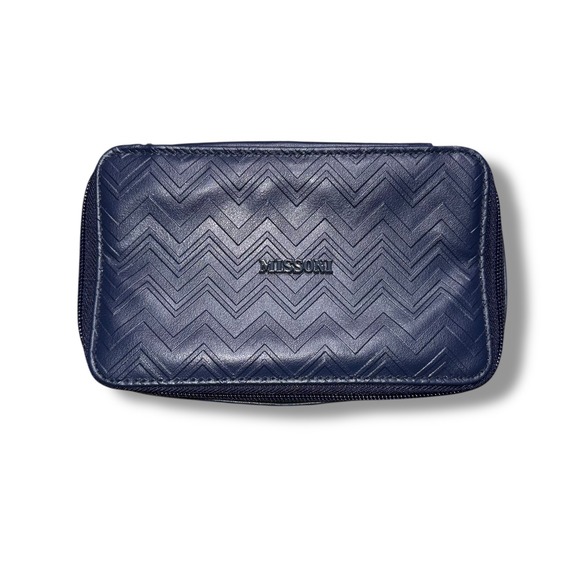 Missoni Accessories - MISSONI Delta First Class Amenity Kit Blue Leather ~ EMPTY